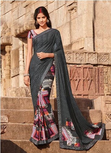 Laxmipati Georgette Printed Saree 13 Pakistani Actress Dresses, Laxmipati Sarees, Rainbow Wedding Dress, Indian Sari Dress, Wedding Saree Collection, Sari Dress, Indian Silk Sarees, Wedding Silk Saree, Wedding Saree Indian