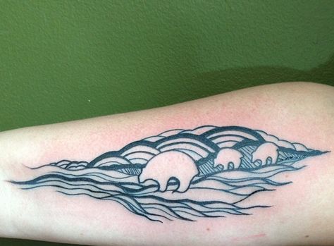 The Legend of the Sleeping Bear Tattoo #Michigan #Tattoo #Dunes Sleeping Bear Dunes Tattoo, Sleeping Bear Tattoo, Dunes Tattoo, Michigan Tattoo, Tattoo Money, Acorn Tattoo, Element Tattoo, Tea Tattoo, Custom Tattoos