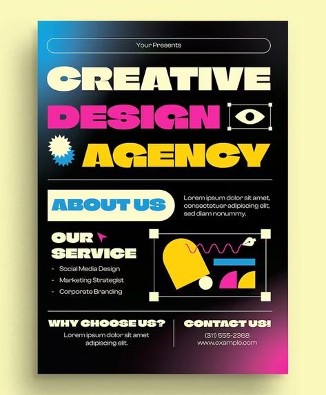 Our Services Design Graphics, Web Design Flyer, Promo Flyer Design, Business Posters, Hiring Poster, Promo Flyer, Typography Ideas, Creative Design Agency, Studio Creative