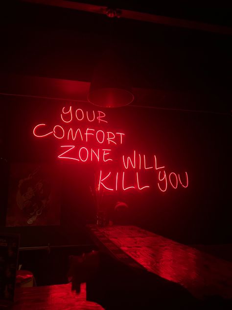 Zoned Out Aesthetic, Distraction Aesthetic, Your Comfort Zone Will Kill You, Revenge Aethstetic, Red Widgets Aesthetic, Angry Quote, Red Gradient Background, Grunge Cottagecore, Red Quotes