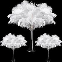 Masquerade Party Centerpieces, Masquerade Party Decorations, Wedding Party Centerpieces, Diy Crafts Christmas, Feather Centerpieces, Feather Wreath, Christmas Flower Arrangements, Large Feathers, Feather Decor