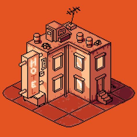 Pixel Art Isometric, Building Isometric, Isometric Pixel Art, Isometric Pixel, Cute Small Houses, Pixel City, Cool Pixel Art, Pixel Art Characters, Isometric Art