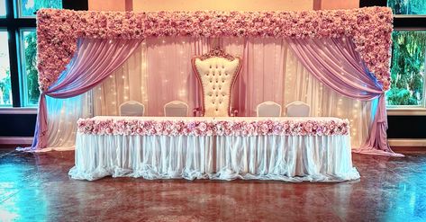 Main Table Quinceanera, Quinceanera Table, Sweet 16 Party Planning, Royalty Theme, Quince Decor, Sweet 15 Party Ideas Quinceanera, Sweet 15 Party Ideas, Pink Quince, Quince Decorations