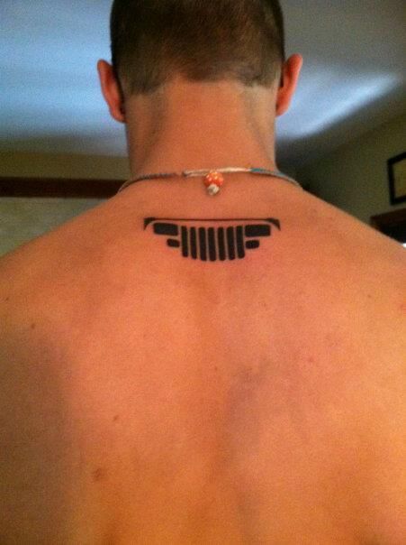 sooo getting this on my rib cage! Jeep Grill Tattoo, Jeep Tattoo Ideas, Jeep Tattoos For Women, Truck Tattoo Ideas, Jeep Tattoos, 1993 Jeep Wrangler, Jeep Tattoo, Diesel Tips, Truck Tattoo