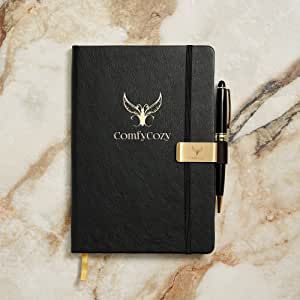 Luxury Journal, Men Birthday, Stationary Gifts, Gold Pen, Note Pads, Be More Productive, Amazon Products, Writing Pad, Leather Notebook