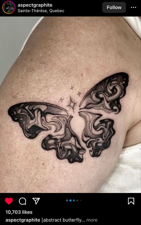 Butterfly Patchwork Sleeve Tattoo, Desert Butterfly Tattoo, Wavy Butterfly Tattoo, Fiery Butterfly Tattoo, Liquid Butterfly Tattoo, Interesting Butterfly Tattoo, Warped Butterfly Tattoo, Graphic Butterfly Tattoo, Groovy Butterfly Tattoo