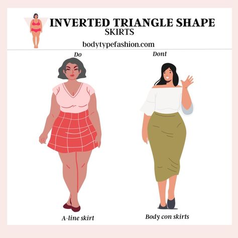 Balance Your Silhouette Triangle Body Shape Fashion, Inverted Triangle Fashion, Body Shape Guide, Inverted Triangle Outfits, Dress Body Type, Inverted Triangle Body Shape, Triangle Body Shape, Inverted Triangle, Fashion Terms