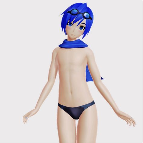 Blue Haired Characters, Kaito Pfp, Mens Blue Hair, Kaito Vocaloid, Kaito Shion, Vocaloid Characters, Pregnant Wife, Summer Tanning, Anime Dolls