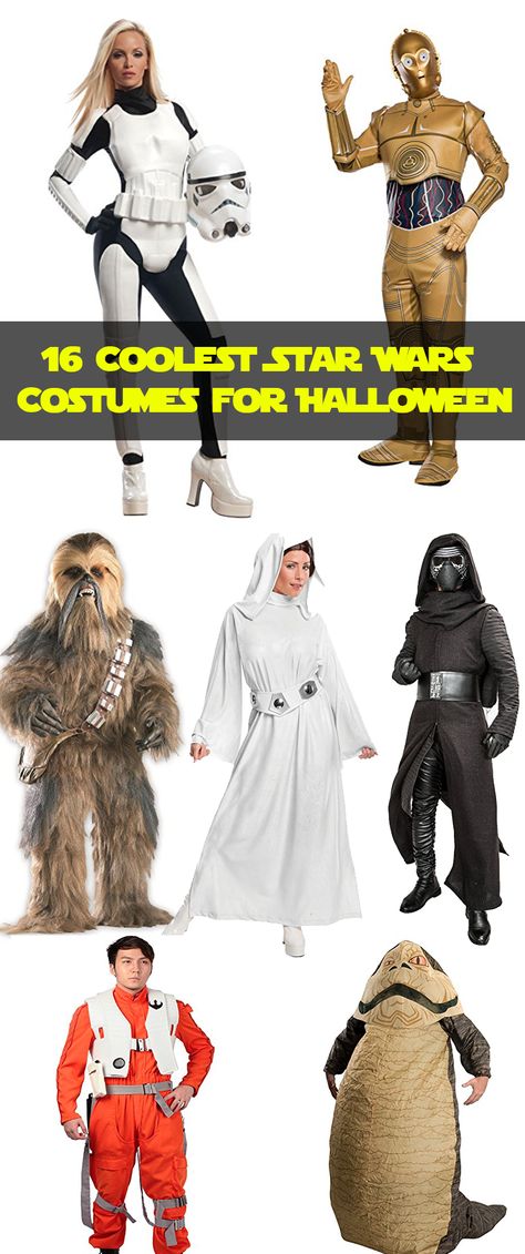 Star Wars Group Costumes Halloween, Diy Star Wars Costume Women, Starwars Halloween Costumes, Starwars Family Halloween, Star Wars Characters Costumes, Star Wars Costume Ideas, Star Wars Ewok Costume, C3po Costume, Star Wars Couple Costume