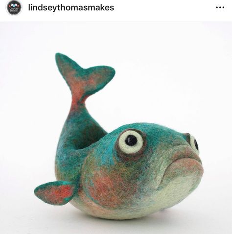 Lindsey Thomas, Needle Felting Diy Tutorials, Felted Fish, Mumbo Jumbo, Felt Fish, Fly Fishing Gifts, Idle Hands, Needle Felting Diy, Wet Felting Projects