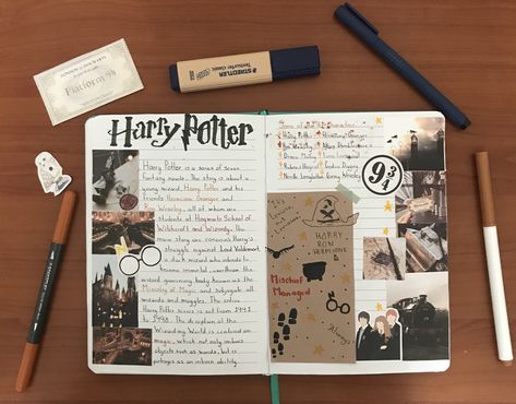 Harry Potter Journaling #harrypotter #journal Harry Potter Shifting Journal, Harry Potter Book Journal, Harry Potter Cover Page, Journal Ideas Harry Potter, Harry Potter Notebook Ideas, Harry Potter Journal Pages, Harry Potter Journaling, Harry Potter Scrapbook Ideas, Harry Potter Journal Ideas