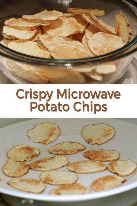 Make Potato Chips, Microwave Potato Chips, Potato Chips Recipe, Microwave Potato, Easy Fruit Dip, Easy Homemade Biscuits, Potato Chip Recipes, Potatoes In Microwave, Gf Food