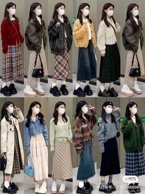 Asian Autumn Outfits, Japanese Outfits Women, Japanese Womens Fashion Casual, Japanese Clothes Aesthetic, Korea Autumn Fashion, Japanese Outfits Aesthetic, Japanese Aesthetic Outfits, Japanese Fashion Women Casual, Japanese Womens Fashion