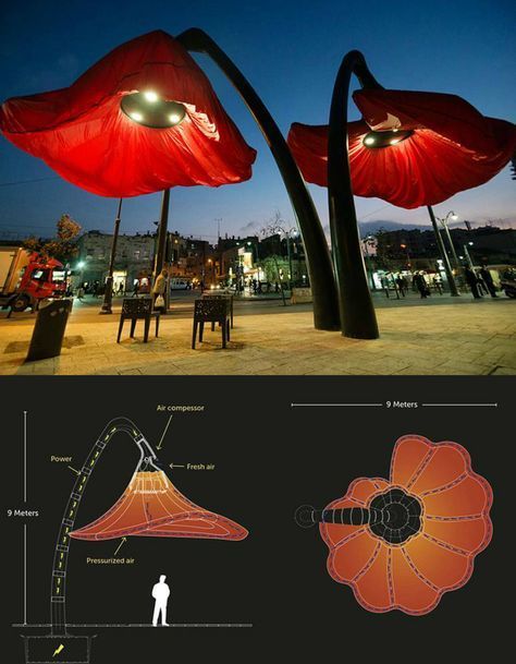 Installation Architecture, Building A Pergola, Modern Pergola, Pergola Design, Exhibition Stand Design, Urban Furniture, Giant Flowers, Modern Patio, Pergola Designs