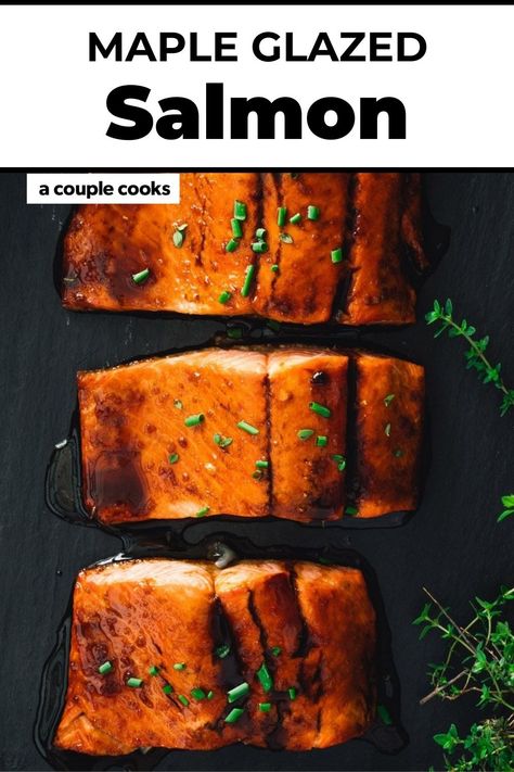 This maple glazed salmon recipe wows everyone! It's fast and easy, covered in a luscious balsamic maple Dijon sauce. #mapleglazedsalmon #maplesalmon #salmon #salmonrecipe #quicksalmonrecipe #easysalmonrecipe #healthydinner #easydinner #healthydinneridea #easydinneridea Quick Salmon Recipes, Maple Salmon, Maple Glazed Salmon, Vegan Brunch Recipes, Dijon Sauce, Best Fish Recipes, Salmon Glaze Recipes, Winter Salad Recipes, Salad Dressing Recipes Healthy