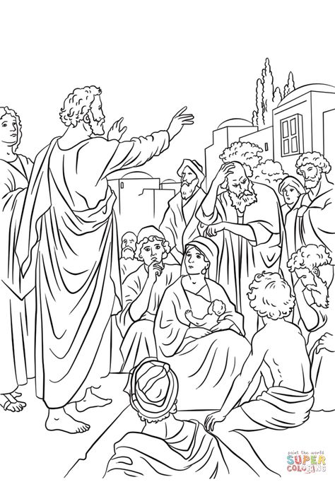 Peter Preaches At Pentecost Craft, Pentecost Coloring Page, Pentecost Coloring Page For Kids, Day Of Pentecost Lesson For Kids, Fishers Of Men Coloring Page, Pentecost Childrens Activities, Peter Preaching At Pentecost, Pentecost Craft, Poppy Coloring Page