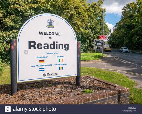 Welcome to Reading Sign, Reading, Berkshire, England. Reading Uk England, Berkshire England, Reading Uk, Reading Berkshire, Read Sign, Dusseldorf, Future Wife, England Uk, Highway Signs