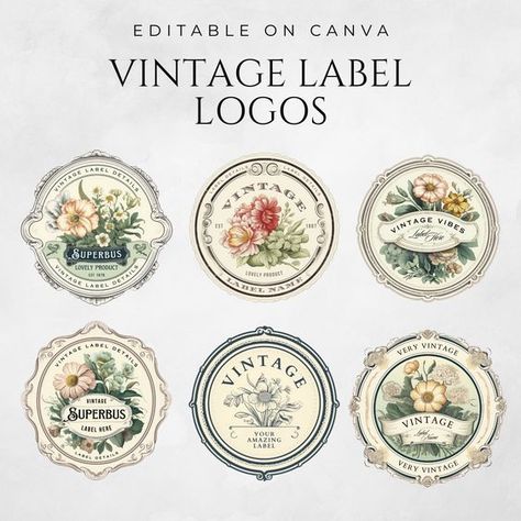 Vintage Label Logo Templates Retro Logo Design Canva Editable Logo Vintage Branding Antique Logo Classic Logo Design Vintage Business Logo Logo #logo logos #logos vintage logo #vintagelogo vintage logos #vintagelogo vintage logo design #vintagelogodesign vintage logo ideas #vintagelogoideas 4.132 Vintage Soap Labels, Cottagecore Logo, Antique Logo Design, Vintage Logo Maker, Logo Design Canva, Canva Basics, Classic Logo Design, Logo Design Vintage, Motorcycles Logo Design