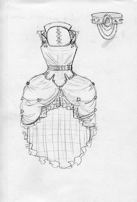 Rococopunk Costume on MICA Portfolios Reawakening Fashion, Fantasy Costume Design, Goth Styles, Rococo Aesthetic, Costume Design Sketch, Fashion Portfolio Layout, Flat Pattern, Royal Art, Clothing Design Sketches