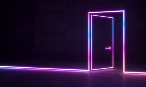 Abstract neon door Premium Photo | Premium Photo #Freepik #photo #line #light #rainbow #3d Neon Door, Holographic Displays, Line Diagram, Glowing Background, Futuristic Robot, Alphabet Templates, Virtual Reality Glasses, Futuristic Background, Space Illustration