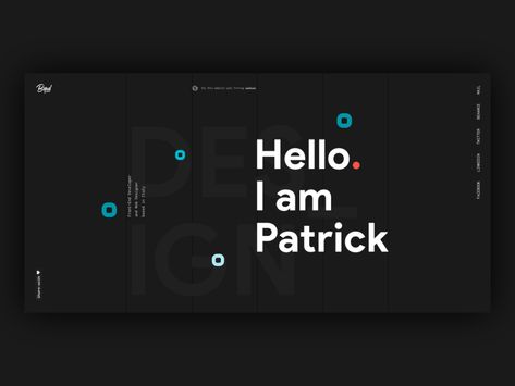 Personal Website of an Italian Front-End Developer and Web Designer. Web Developer Portfolio, Personal Website Design, Web Portfolio, Portfolio Website Template, Portfolio Website Design, Ux Design Inspiration, Web Ui Design, Portfolio Site, Webpage Design