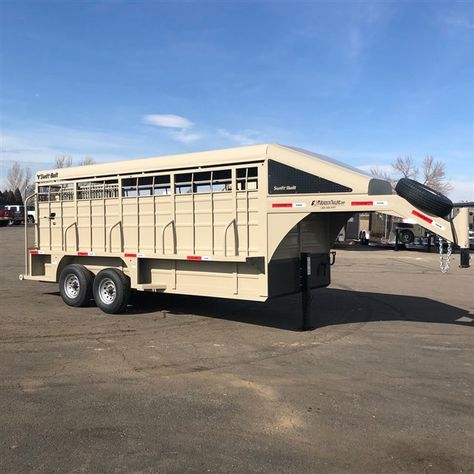 Livestock Trailers, Stock Trailer, Step Railing, Rock Guard, Show Cattle, Trailer Ideas, Horse Trailers, Horse Trailer, Utility Trailer