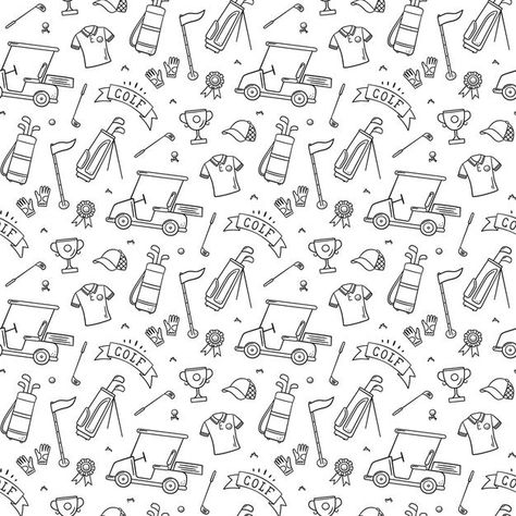 Golf Doodles, Golf Illustration, Golf Drawing, Golf Logo Design, Golf Pattern, Dickson Tennessee, Wallpapers Cartoon, Golf Prints, Triangle Art