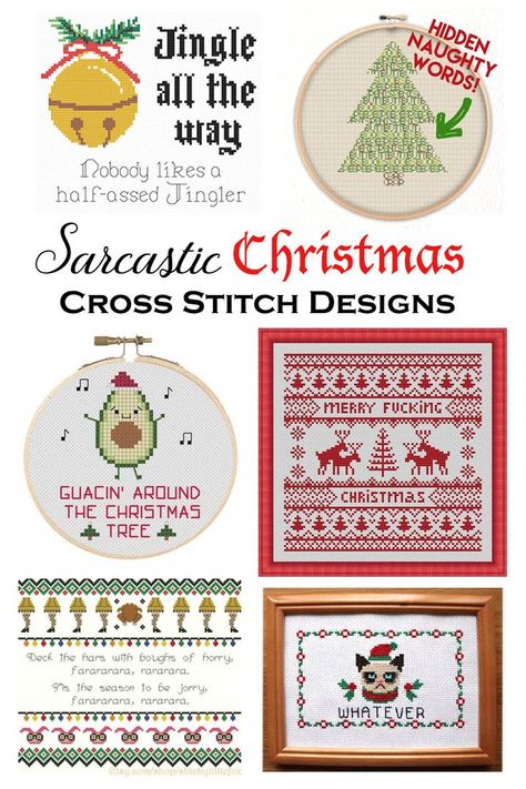 A collection of the best sarcastic holiday and christmas cross stitch patterns. Snarky and often swear filled for everyone who is on the naughty list. Christmas Cross Stitch Patterns, Christmas Fonts Free, Holiday Cross Stitch Patterns, Sarcastic Christmas, Funny Cross Stitch Patterns, Christmas Decorations Garland, Holiday Cross Stitch, Christmas Fonts, Cross Stitch Funny