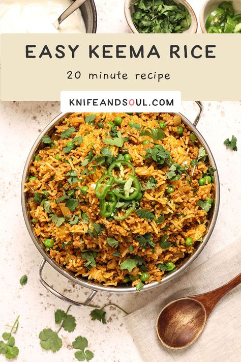 Ground Lamb Rice, Lamb And Rice Recipes, Minced Lamb Recipes Ground Meat, Mince And Rice, Keema Rice Recipe, Turkey Keema, Lamb Pilau Rice, Keema Rice, Lamb Keema Curry