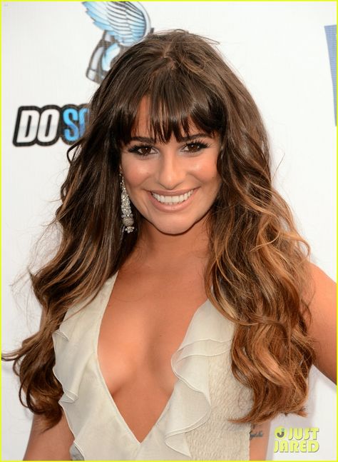 Lea Michele & Cory Monteith - Do Something Awards 2012 Medium Long Hairstyles For Women, Medium Long Hairstyles, Long Haircuts With Bangs, Long Hairstyles For Women, Cheap Human Hair Wigs, Layered Curls, Long Haircuts, Bangs Curly, Hair Styles 2014