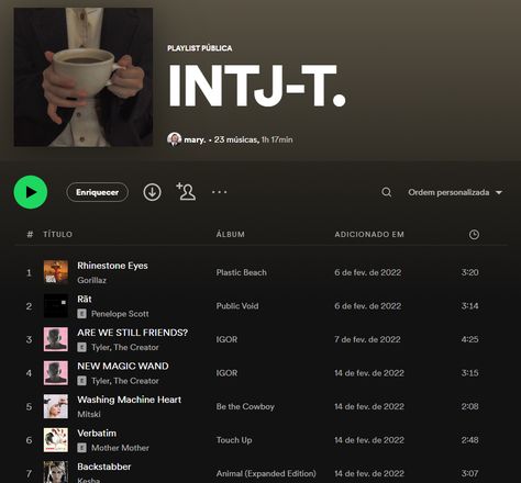 Intj T Women, Intj Playlist Spotify, Intj Music Playlist, Songs For Intj, Dark Academia Intj, Intj T Aesthetic, Mbti Intj Characters, Intj Aesthetic Core, Intj Female Aesthetic