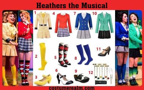 Veronica Sawyer Costume, Heathers Costume, Outfits Guide, Heather Chandler, Costume Guide, Heathers The Musical, Grey Mini Skirt, Halloween Costumes Friends, Halloween Costume Outfits