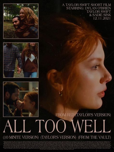 All Too Well Film Poster, Atw 10 Minute Version, All Too Well Aesthetic Poster, All Too Well Movie Poster, All To Well Posters, Taylor Swift All Too Well 10 Minute, All Too Well Short Film Poster, Taylor Swift All Too Well Short Film, All Too Well Poster Taylor Swift