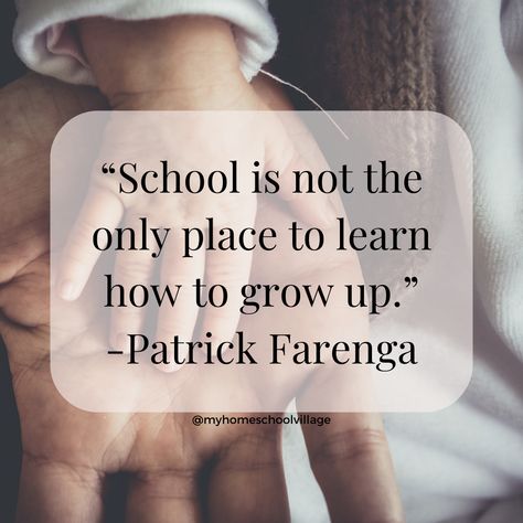 In my opinion, it’s not a place to grow up at all. School is a place to learn. My kids learn social skills, history, math, science, fine arts, anatomy, and many more during their “school time” but that is not where the growing up happens. 

#homeschool #hottake #homeiswheretheheartis #learningathome #unschooling #quotes #homeschoolquotes Homeschool Quotes Inspiration Mom, Homeschool Quotes Inspiration, Unschooling Quotes, Homeschool Quotes, Homeschool Inspiration, Homeschool Planner, Homeschool Planning, Unschooling, School Time