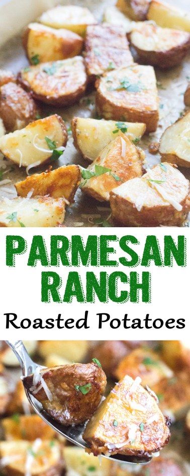 Ranch Roasted Potatoes, Potatoes Parmesan, Parmesan Ranch, Potato Side Dishes Easy, Potato Side Dish, Parmesan Roasted Potatoes, Potatoes Roasted, Ranch Potatoes, Side Dish Recipes Easy