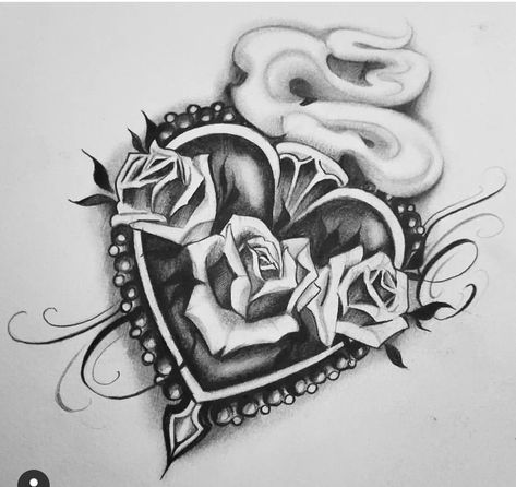 Sacred Heart Flash Tattoo, Sacred Heart Art Tattoo, Roses Tattoo For Men, Heart Tattoo For Men, Chicano Tattoo Design Ideas, Sacred Heart Drawing, Sacred Heart Tattoo Design, Hippie Drawing, Sacred Heart Tattoo