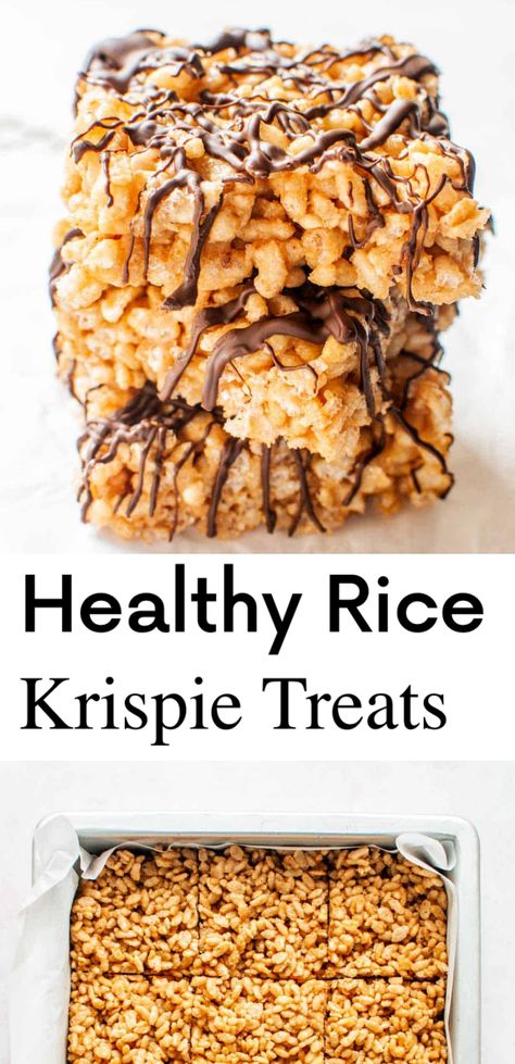 Rice Krispie Healthy, Rice Crispy Recipes Healthy, Gluten Free Rice Krispie Treats Recipes, Ww Rice Krispie Treats, Snacks With Rice Krispies, Healthy Peanut Butter Rice Crispy Treats, Healthy Rice Krispie Recipes, Low Fodmap Rice Krispie Treats, Healthy Rice Krispie Treats Protein