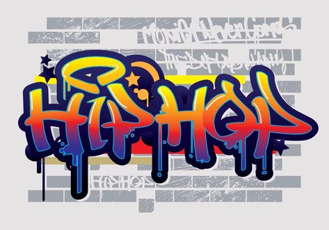 Hip Hop Graffiti Text Vector Hip Hop Graphic Design, Hip Hop Font, Hiphop Graffiti, Hip Hop Logo, Graffiti Clothing, Music Graffiti, Graphic Design Inspiration Poster, Graffiti Lettering Alphabet, Graffiti Text