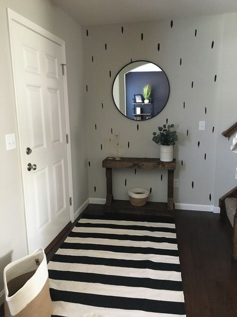 Black And White Painted Walls, Accent Paint Wall Ideas, Townhouse Ideas, Accent Wall In Kitchen, White Wall Paint, Black White Kitchen, Accent Wall Paint, Camper Remodel, House Furniture Design