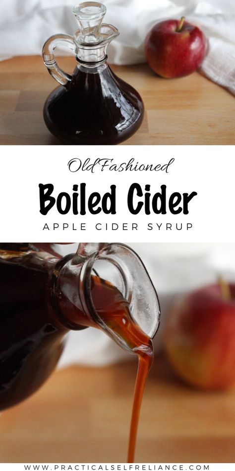 Apple Cider Syrup Recipe, Preserving Apples, Boiled Cider, Seasonal Recipes Fall, Apple Cider Syrup, Homemade Cider, Homemade Maple Syrup, Apple Cider Recipe, Homemade Apple Cider