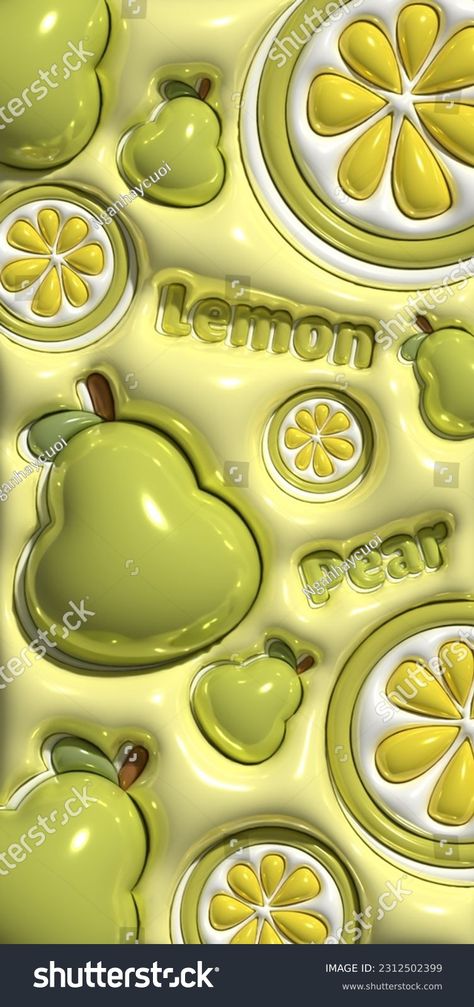 Pear Wallpaper, 3d Wallpaper Cute, Wallpaper Hp, 3d Wallpapers, Edit Aesthetic, Art Colorful, 3d Wallpaper, Happy Colors, Fluid Art