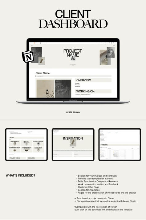 Organize your clients all in one place with the notion client dashboard. Create client portals so you can keep all projects and communication within a notion template. Share the customer portal with your customer and keep track of everything. #ad Onboarding Document Design, Client Onboarding Template, Crm Design, Notion Client Portal, Notion Productivity, Notion Icons, Client Board, Project Dashboard, Ipad Kid