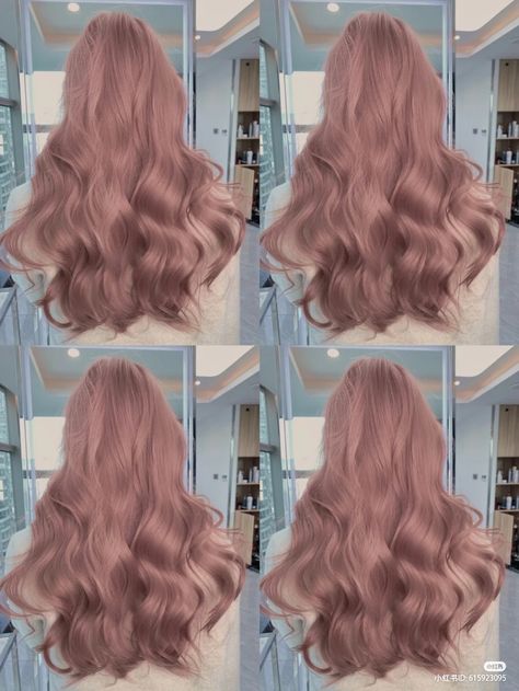 Milky Pink Hair Color, Rose Ash Hair, Pink Beige Hair Color, Mauve Hair Color Rose Dusty Pink, Rosy Brown Hair, Pink Korean Hair, Strawberry Teddy Hair Color, Ash Pink Brown Hair, Smoky Pink Hair