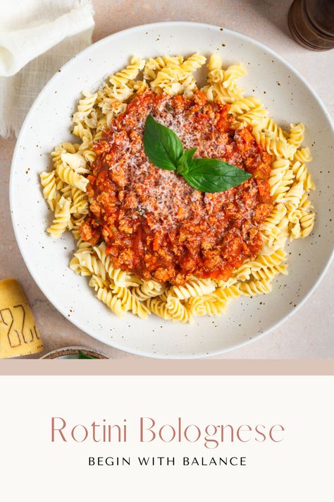 This rotini bolognese provides a rich and hearty flavor that is perfect for a weeknight dinner. A tomato based meat sauce with carrots, onions, veggies, and herbs tops al dente pasta to make a delicious pasta bolognese. Pasta Bolognese, Gluten Free Noodles, Rotini Pasta, Delicious Pasta, Bolognese Sauce, Easy Weeknight Dinner, Cooking Turkey, Meat Sauce, Easy Weeknight