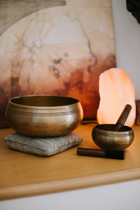 A strong single tone comes from each of these carefully hand cast and hand hammered new Tibetan singing bowls. Each meditation bowl is entirely hand cast and tuned by skilled 3rd and 4th generation singing bowl artisans in Patan, in the Kathmandu Valley. It features an etched rim and beautifully hand hammered surface. A great singing bowl for beginners and practitioners alike. Comes with a Bhutanese fabric ring cushion, striker, and sings beautifully every time. Cast singing bowls have tones tha