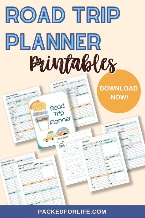 8 printable road trip planning worksheets fanned out. Road trip planner printables, download now. Roadtrip Planner, Travel Planner Printable Free, Road Trip Itinerary Template, Road Trip Journal Printable, Road Trip Planner Printable Free, Road Trip Binder For Kids, Free Printable Road Trip Activities, Itinerary Template Free, Kid Road Trip Activities