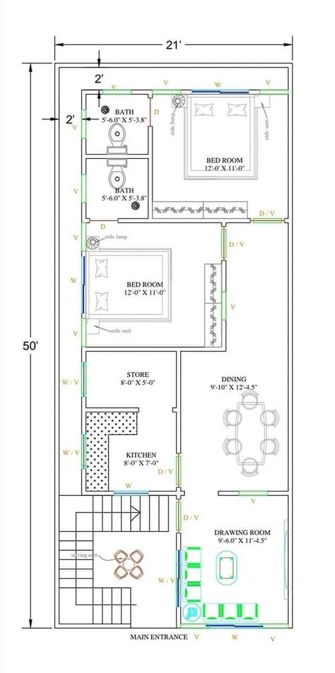 40 Most Beautiful House Plan Ideas - Engineering Discoveries House Plan Ideas, 30x50 House Plans, House Structure, House Projects Architecture, Budget House Plans, Single Storey House Plans, 20x40 House Plans, 30x40 House Plans, Narrow House Plans