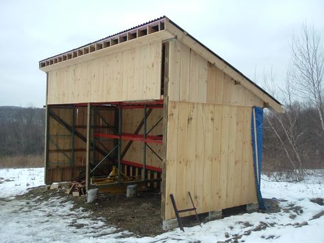 Farm Equipment Storage, Farm Planning, Pallet Racking, Quonset Hut, Car Port, Farm Stuff, Equipment Storage, Pine Boards, Pallet Rack