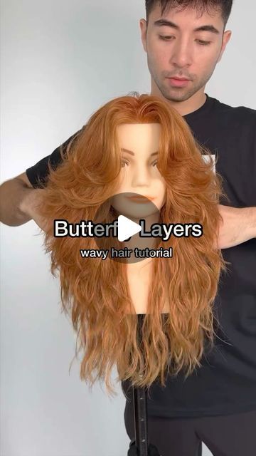 Gilad | Hair Video Education on Instagram: "Butterfly Layers for Wavy Hair.  Naturally wavy and curly hair can have feathered butterfly layers.  Follow this easy step-by-step to create this haircut!   @kenraprofessional All Curl Lightweight Defining Creme + Silkening Gloss  What do you think? Can wavy and curly hair wear the butterfly cut or nah?   #haircut #butterflycut #haircutting #haircuttutorial #hairtutorial #hairvideos #featheredhair #wavyhairstyle #hairtutorials #nychairstylist #nychairsalon #howtocuthair #haireducation #longhairstyles #layeredhaircut" Butterfly Cut For Curly Hair, Butterfly Haircut With Curly Hair, Haïr Cuts For Wavy Hair Girl, Butterfly Haircut For Wavy Hair, Haïr Cut For Wavy Hair Girl, Wavy Layered Hair Medium Long, Butterfly Haircut On Wavy Hair, Diy Wavy Haircut, Layer Cut For Wavy Hair