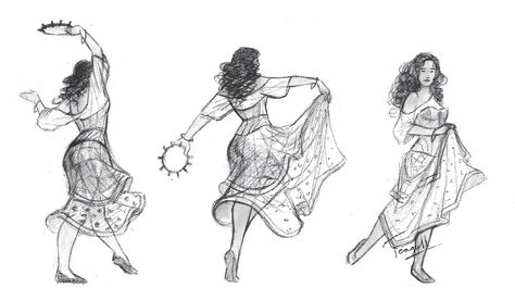 Belly Dancer Drawing, Dancing Reference, Dancing Art, Victor Hugo, Hippie Art, Art Tutorials Drawing, Drawing Base, Character Portraits, Art Reference Photos